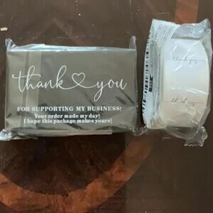 550 Thank you business cards and stickers
